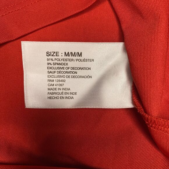 Greg Norman Golf Polo Shirt Short Sleeve Play Dry Shark Logo Womens Size M Red - Picture 8 of 9